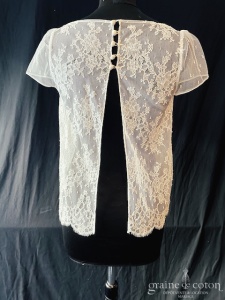 Maison Floret - Top en fine dentelle et petites manches