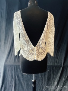 Maison Floret - Top en fine dentelle et manches 3/4