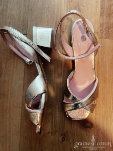 Coralie Masson - Escarpins sandales dorées