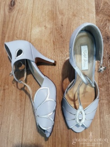 Rachel Simpson - Escarpins salomés Mimosa bleu