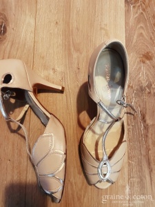 Rachel Simpson - Escarpins salomés Mimosa beige écru