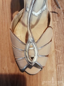 Rachel Simpson - Escarpins salomés Mimosa beige écru