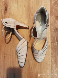 Rachel Simpson - Escarpins beige écru en nubuck