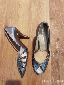 Rachel Simpson - Escarpins sandales cuivre en cuir