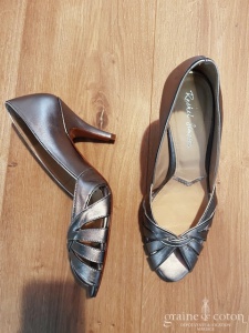 Rachel Simpson - Escarpins sandales cuivre en cuir