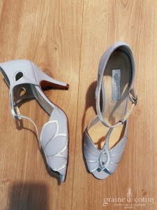 Rachel Simpson - Escarpins salomés Mimosa bleu