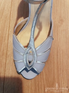 Rachel Simpson - Escarpins salomés Mimosa bleu