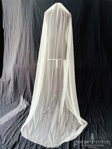Lace & favour - Voile long de 220 cm en tulle fluide bord brut