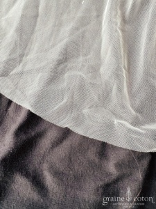 Lace & favour - Voile long de 220 cm en tulle fluide bord brut