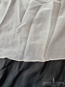 Kingvel - Voile long de 250 cm en tulle fluide surjeté