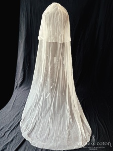 Emmerling - Voile long de 300 cm en tulle fluide nude