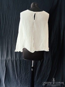 Metal Flaque - Cape en mousseline de soie ivoire