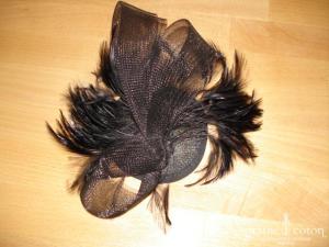 Carmélina créations - Bibi en plumes noir