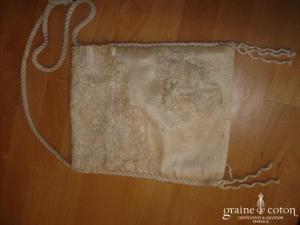 Carmélina créations - Pochette en soie ivoire