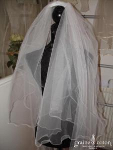 Voile en tulle blanc long 3-4 mètres