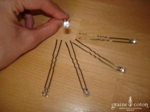 Au fil perlé - Pics diamants - Lot de 5