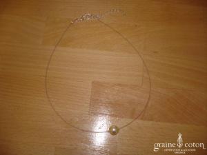 Au fil perlé - Collier une perle ivoire