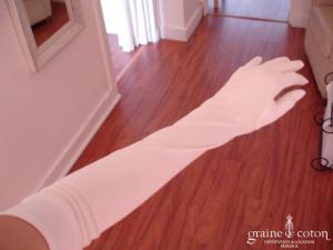 Gants longs blancs mat