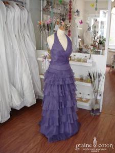 Les mariées d'Elodie - Robe de soirée violette en organza