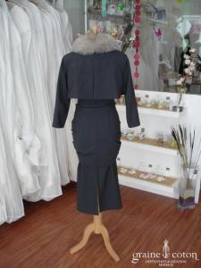 Frederico Bellini - Tailleur gris robe et veste courte