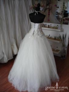 Création Nicolas Fafiotte - Robe de mariée en soie et tulle