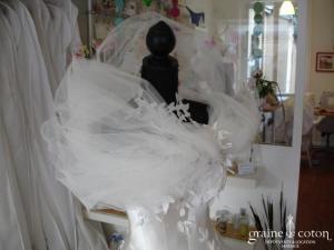 Création Nicolas Fafiotte - Étole en tulle et soie