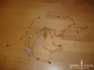 Accessoire de cheveux avec Swarovskis roses & blancs