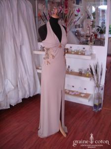 Invito Haute Couture - Robe de soirée longue crème