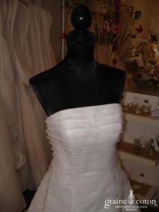 Les mariées d'Elodie - Robe une pièce à bandes horizontales