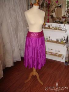 Florence & Fred - Jupe en soie fuchsia