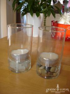 Photophore haut en verre - diam. 7 cm