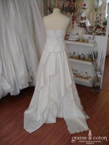 Florinne - Robe deux pièces en taffetas et dentelle ivoire