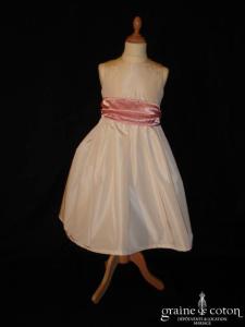 Graine de coton - Ceinture seule en crêpe de satin vieux rose