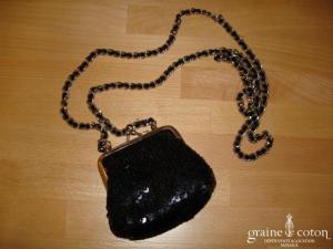 Petit sac noir à paillettes
