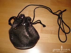 Petit sac noir bourse à paillettes