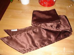Graine de coton - Ceinture seule en crêpe de satin chocolat