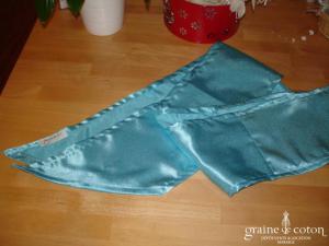 Graine de coton - Ceinture seule en crêpe de satin turquoise